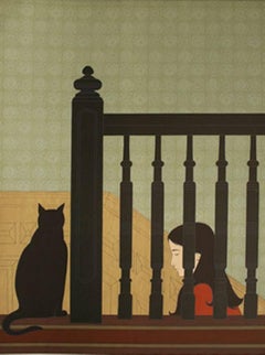 Will Barnet "Das Geländer" Signierte Lithographie in limitierter Auflage:: 1981