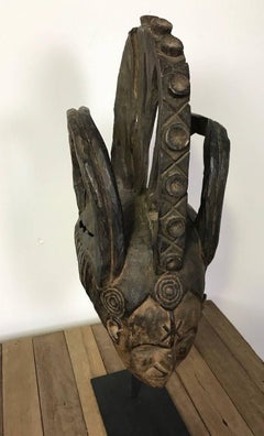 African ‘Nigerian’ Igbo Carved Maiden Mask/ Sculpture on Stand