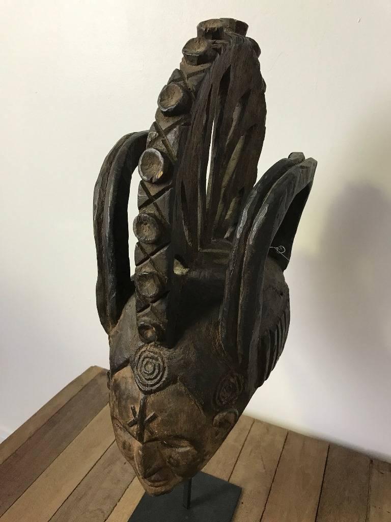 African ‘Nigerian’ Igbo Carved Maiden Mask/ Sculpture on Stand at 1stDibs