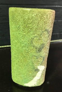 Otto Natzler Signed Volcanic Glaze California Studio Pottery Oval Vessel Vase