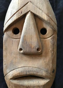 Hand-Carved Wooden Native American or Eskimo ‘Alutiiq/ Sugpiag’ Mask