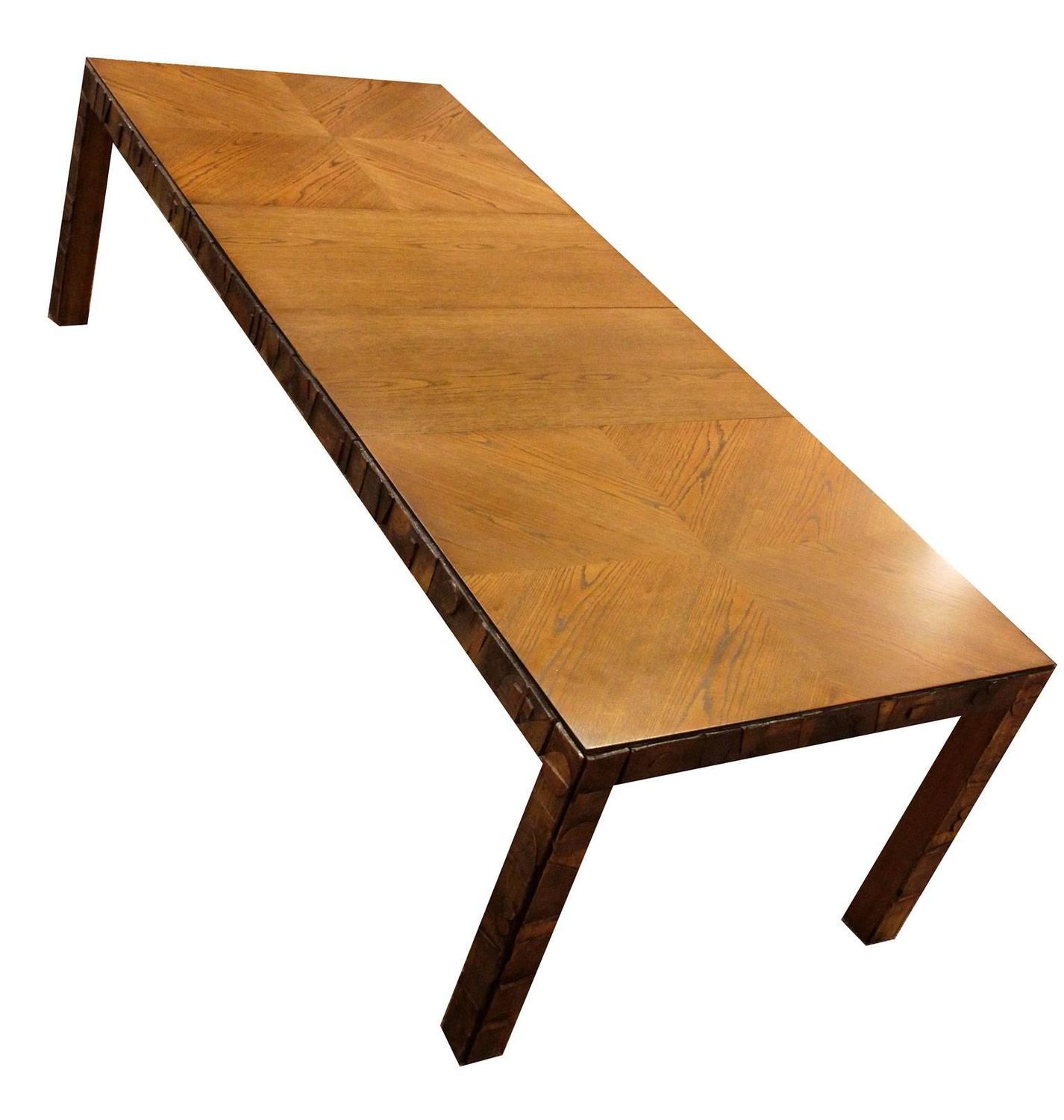 Refinished Vintage Lane Brutalist Dining Table For Sale at 1stdibs