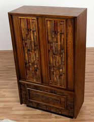 Restored Mid-Century Brutalist Gentleman’s Chest by Lane