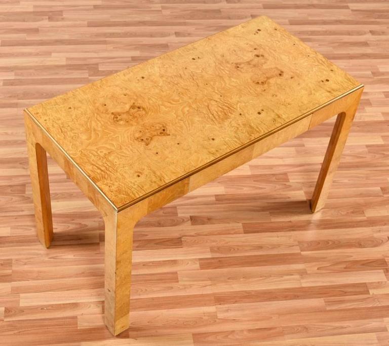 Red Vintage Henredon Scene Two Burled Olive Desk At 1stdibs Mid Century Modern Red Vintage Henredon Scene Two Burled Olive Desk For