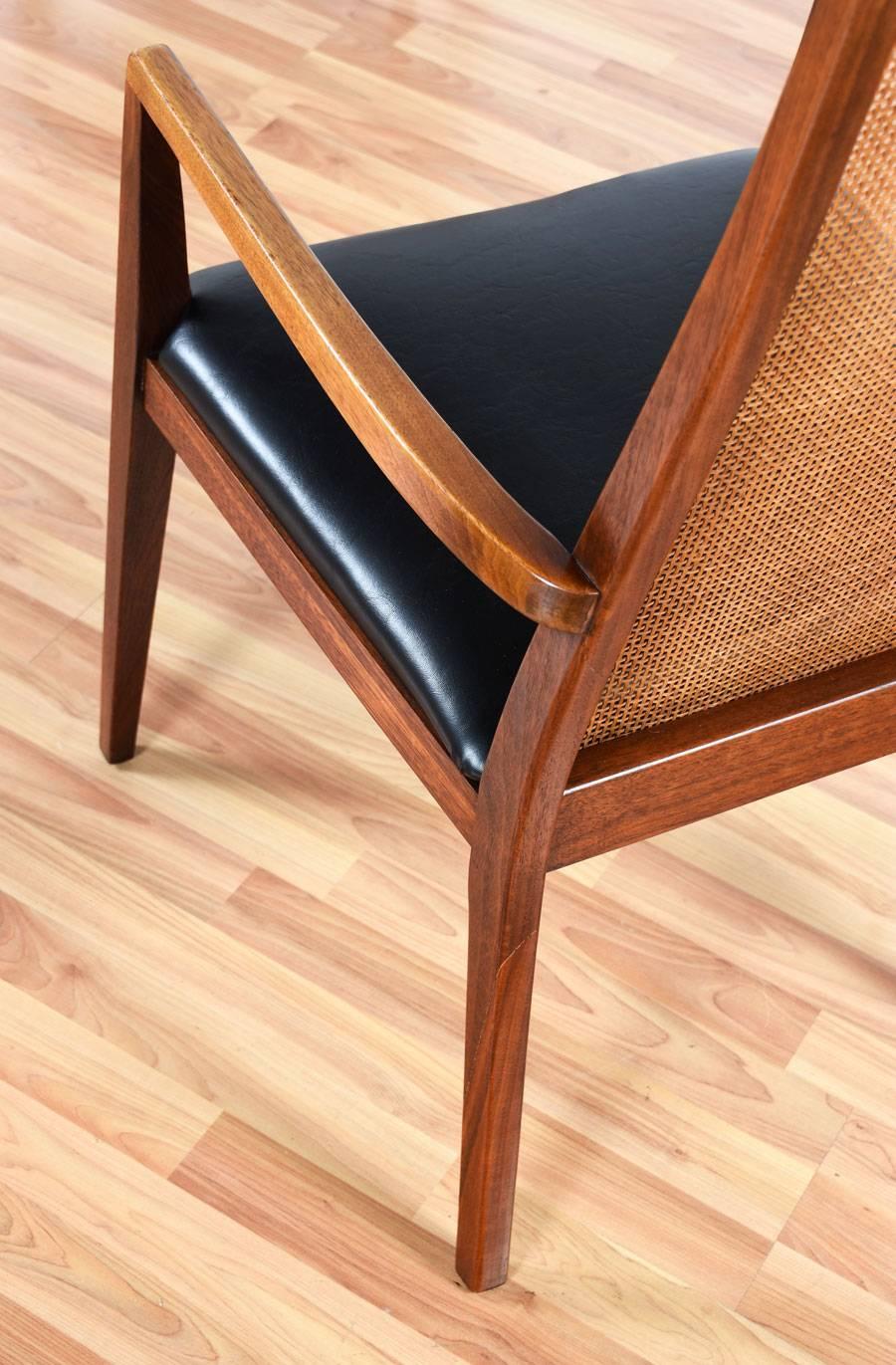 Walnut Set of Six Milo Baughman for Dillingham Dining Chairs