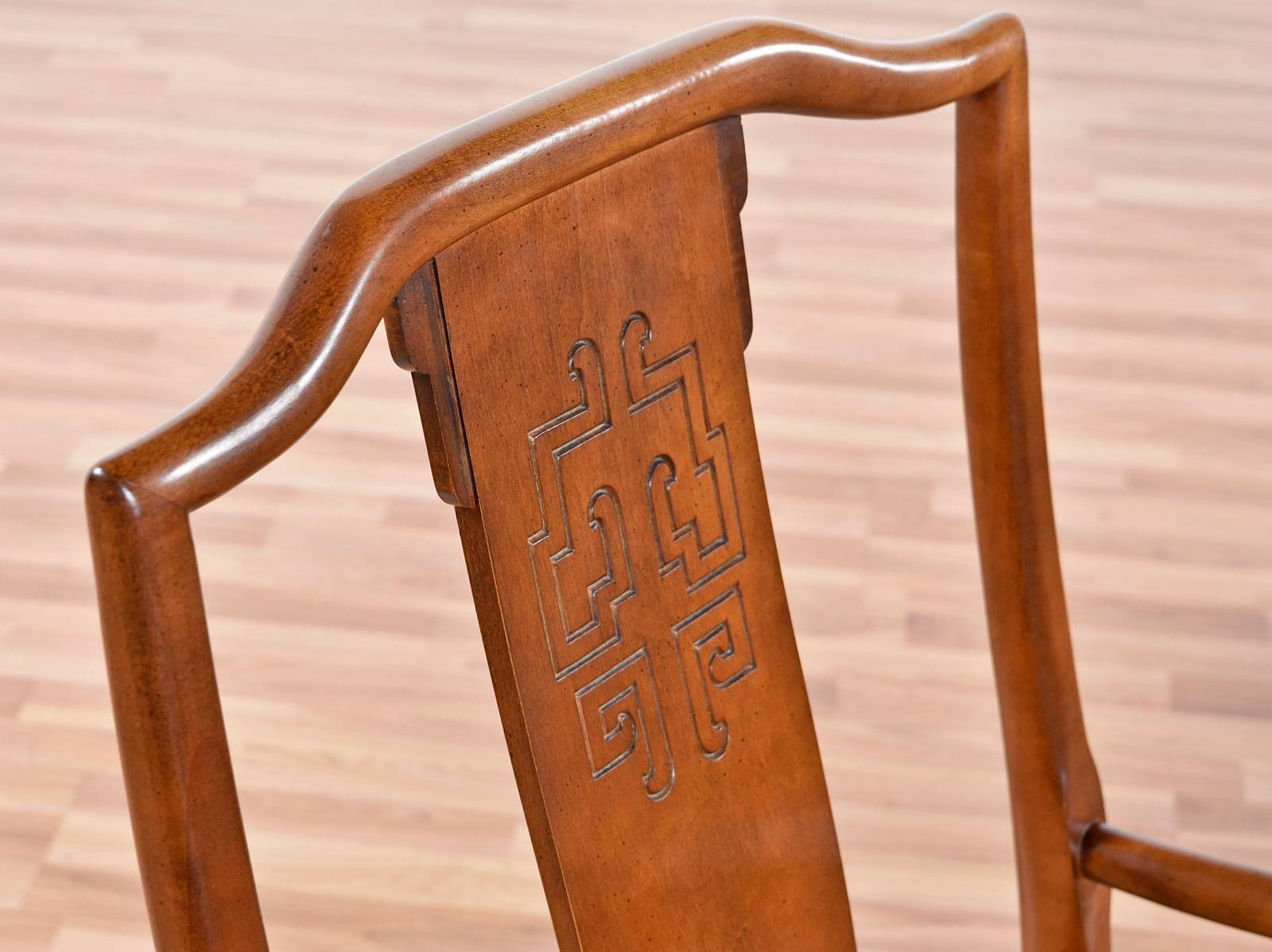 Chinoiserie Chin Hua Century Dining Chairs, Circa 1980s