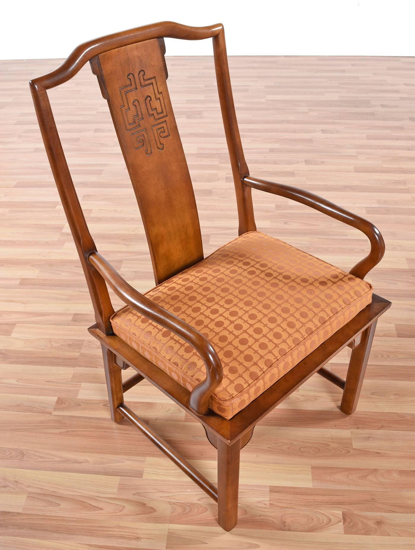 Chinoiserie Chin Hua Century Dining Chairs, Circa 1980s