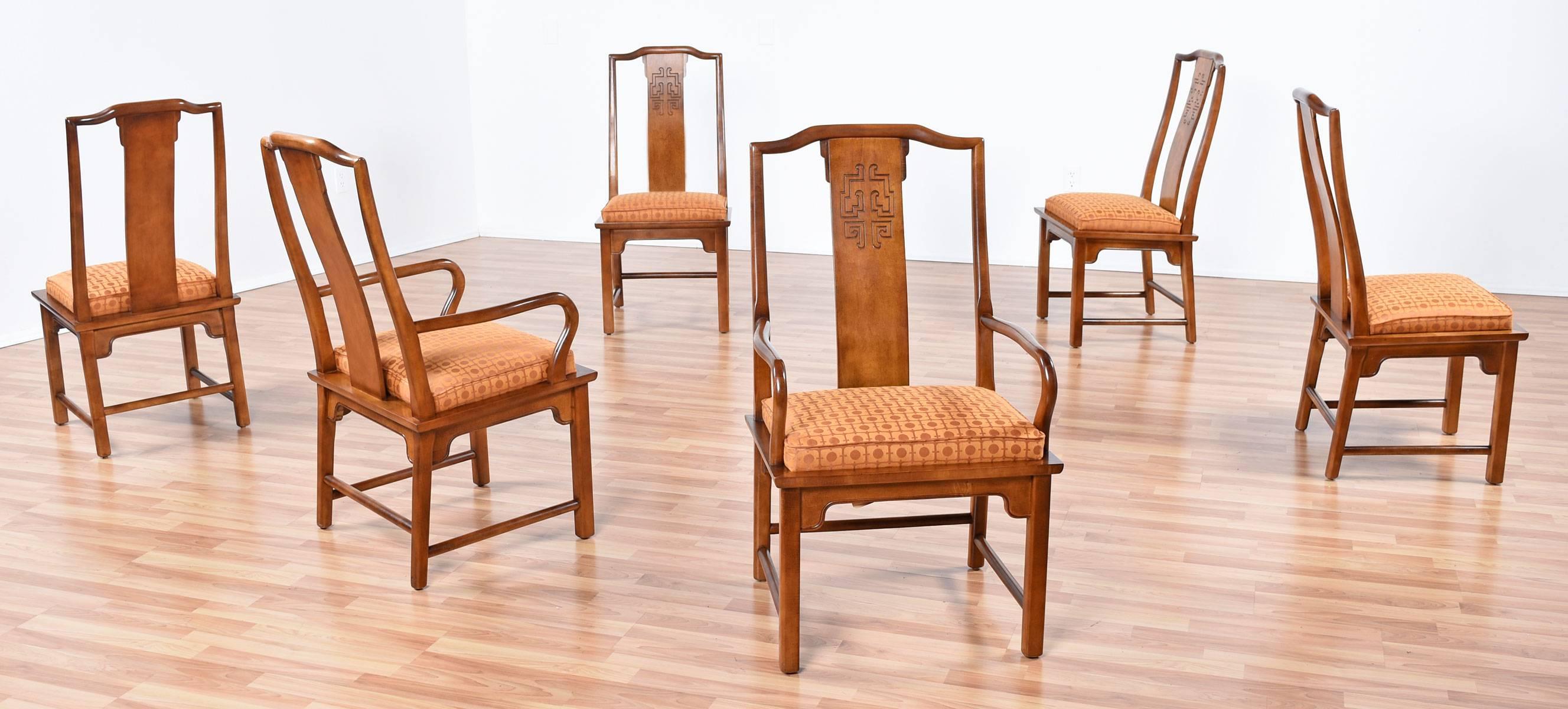 Wood Chin Hua Century Dining Chairs, Circa 1980s