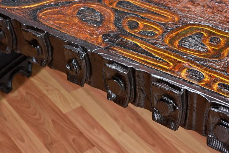 Polynesian Inspired Carved Witco Style Tiki Swamp Cedar Coffee