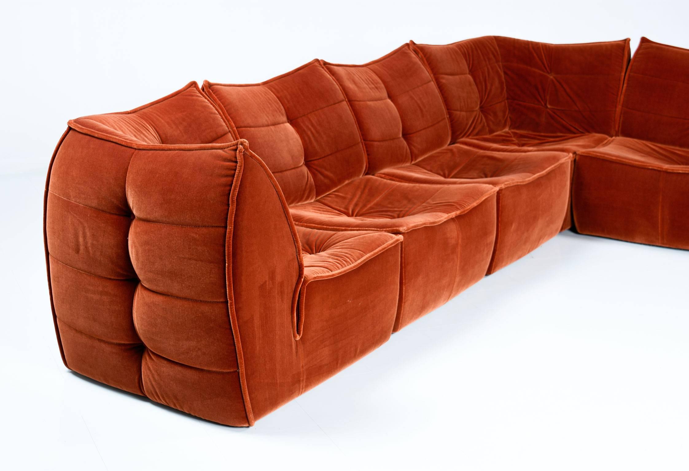 70s velvet couch