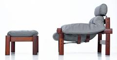 Percival Lafer Brazilian Rosewood Lounge Chair and Ottoman