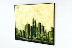 Mid-Century Modern Lee Reynolds Cityscape Painting