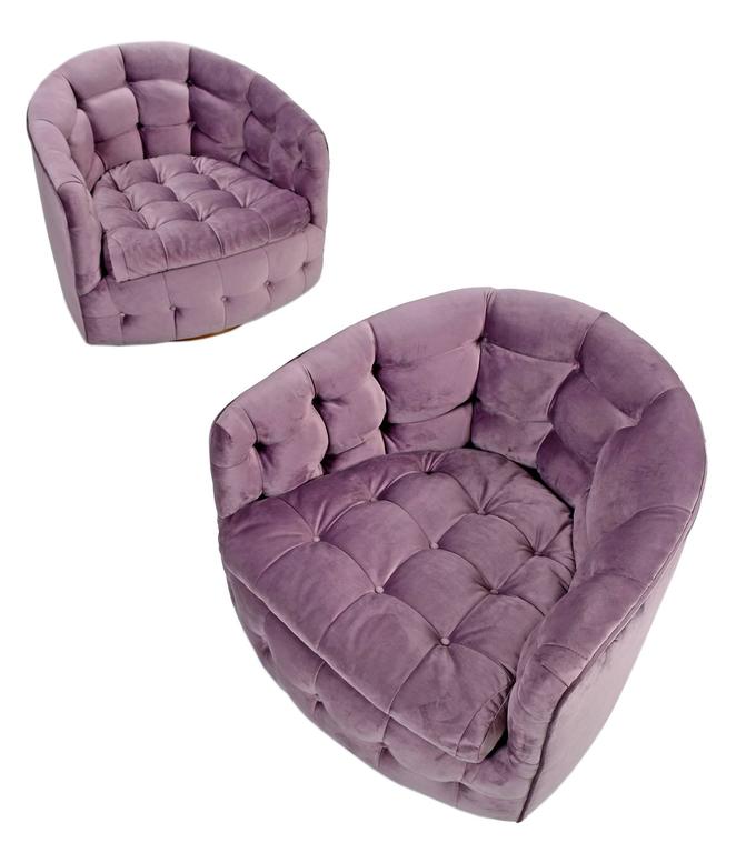 Milo Baughman For Thayer Coggin Swivel Barrel Chairs At 1stdibs Gorgeous Pair Of Milo Baughman For Thayer Coggin Swivel Barrel Chairs From The 1970s Fully