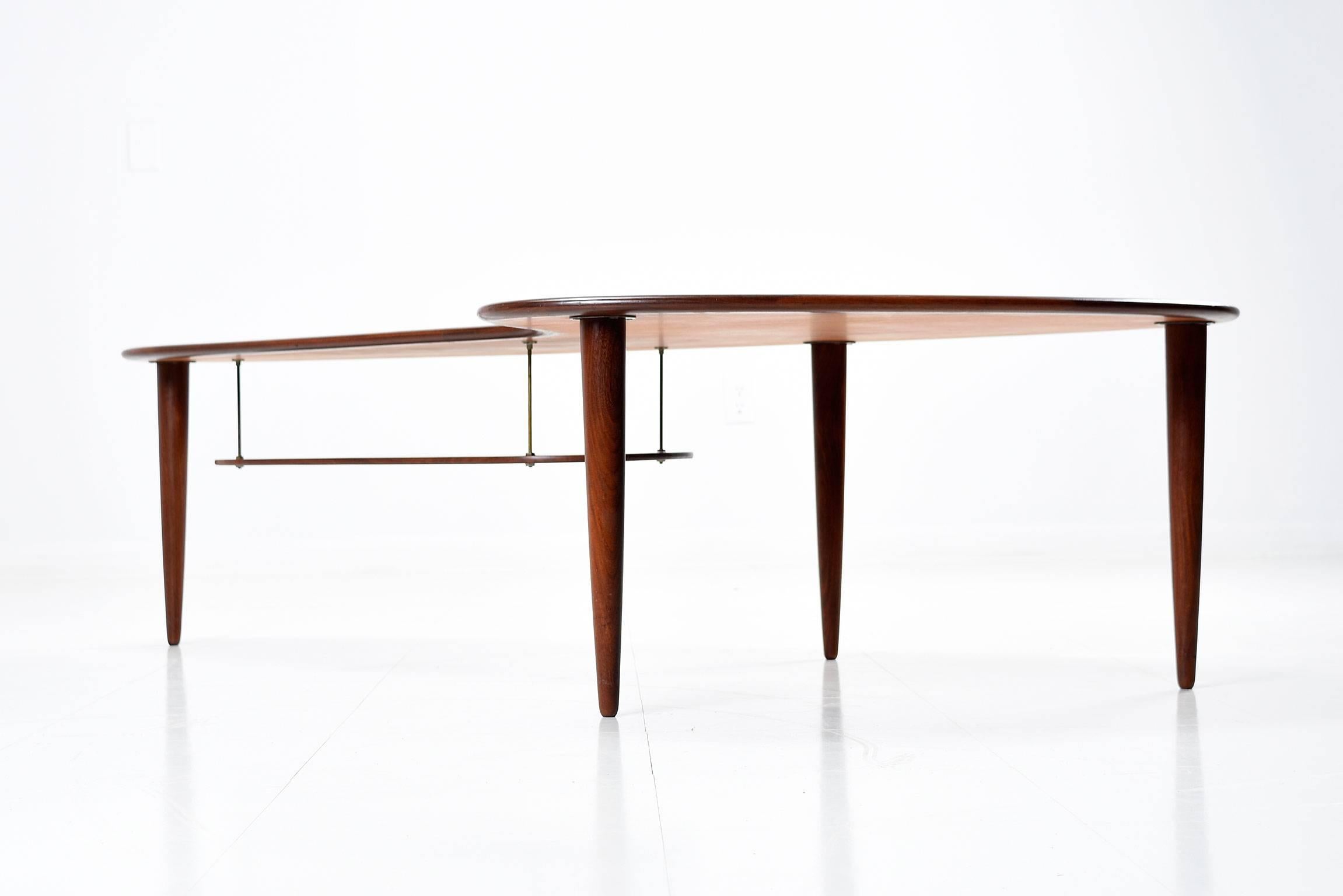 mid century modern boomerang coffee table