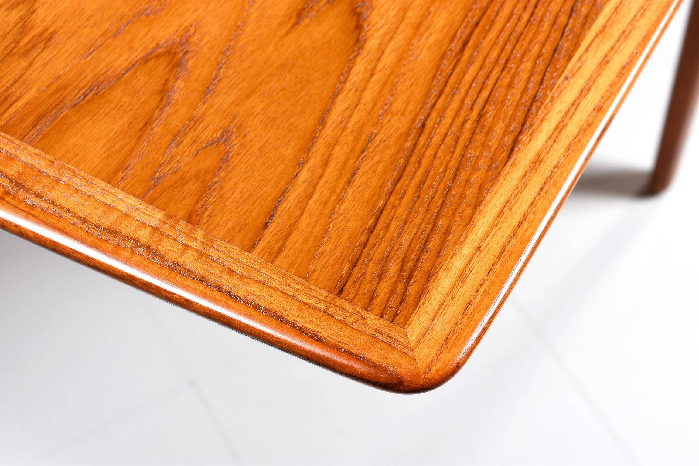 Danish Arne Vodder Teak Extendable Draw Leaf Dining Table, 1950s