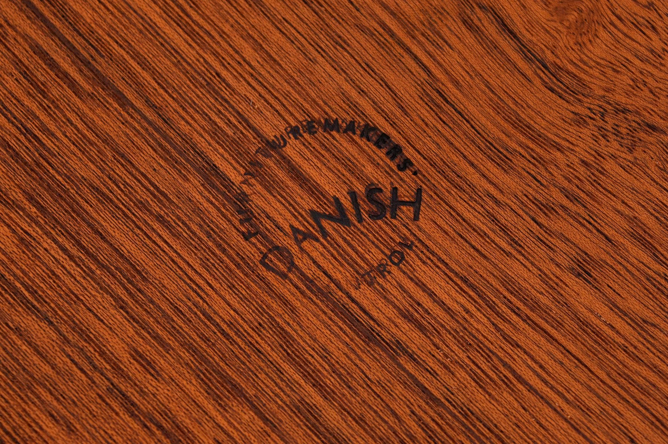 Arne Vodder Teak Extendable Draw Leaf Dining Table, 1950s 1
