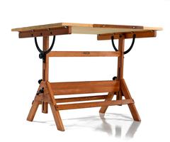 1940s Hamilton Oak Drafting Table