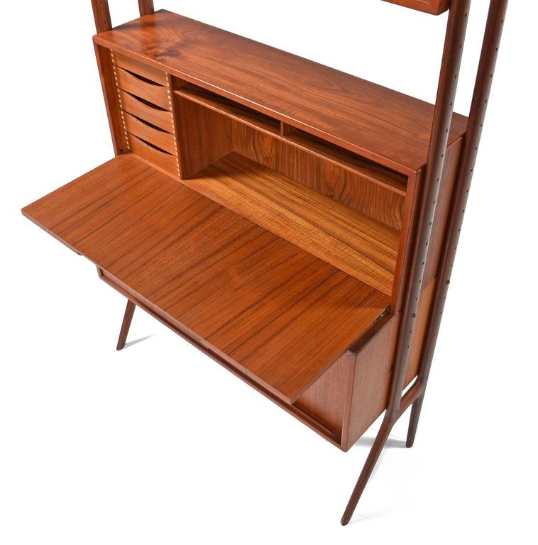 Danish Modern Teak Room Divider Wall Unit by Kurt Ostervig at 1stDibs