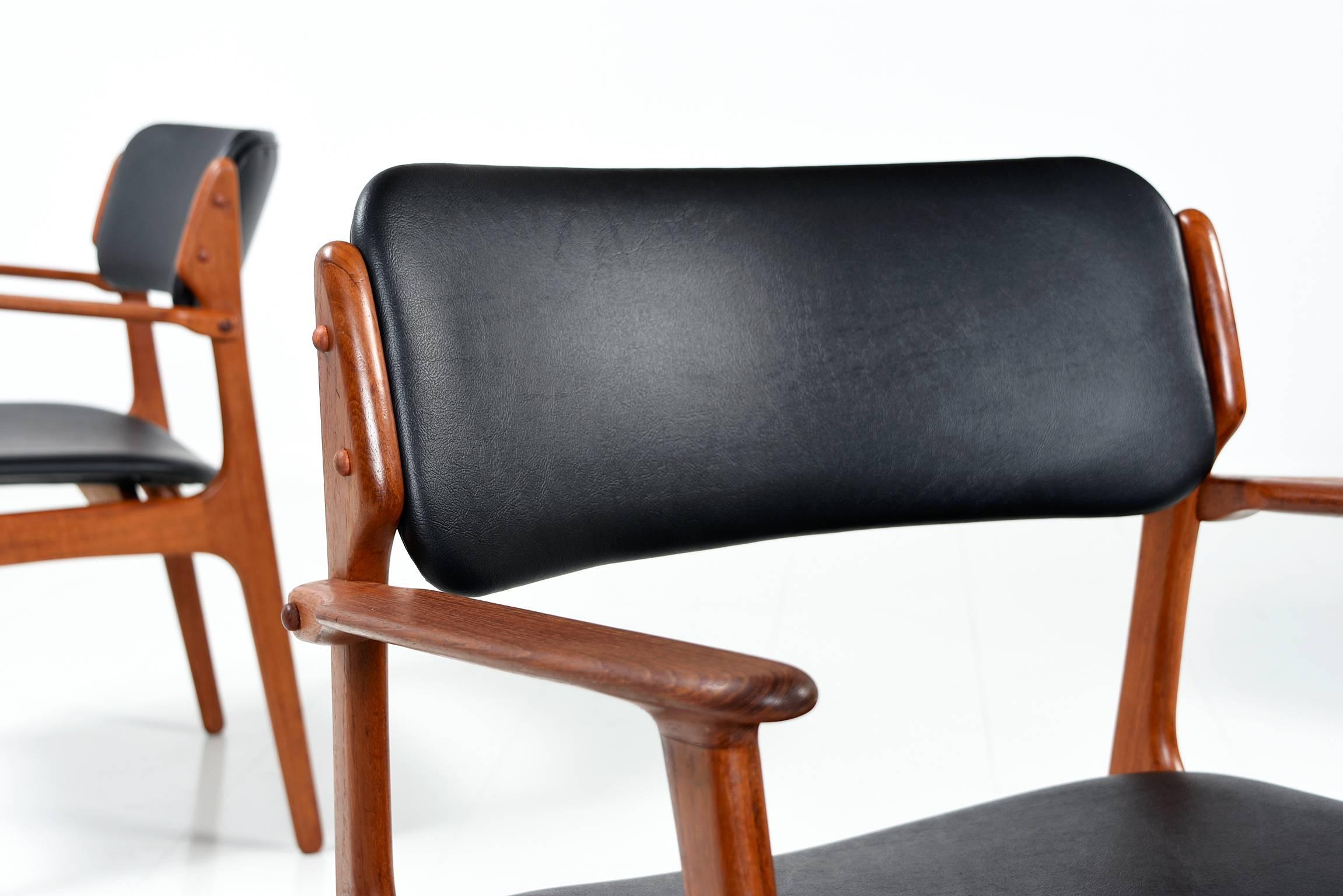 Mid-20th Century Erik Buck Model OD-49 Teak Dining Chairs by O.D. Møbler, 1960s
