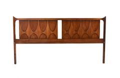 Mid-Century Modern Broyhill Brasilia King-Size Walnut Headboard, 1960s