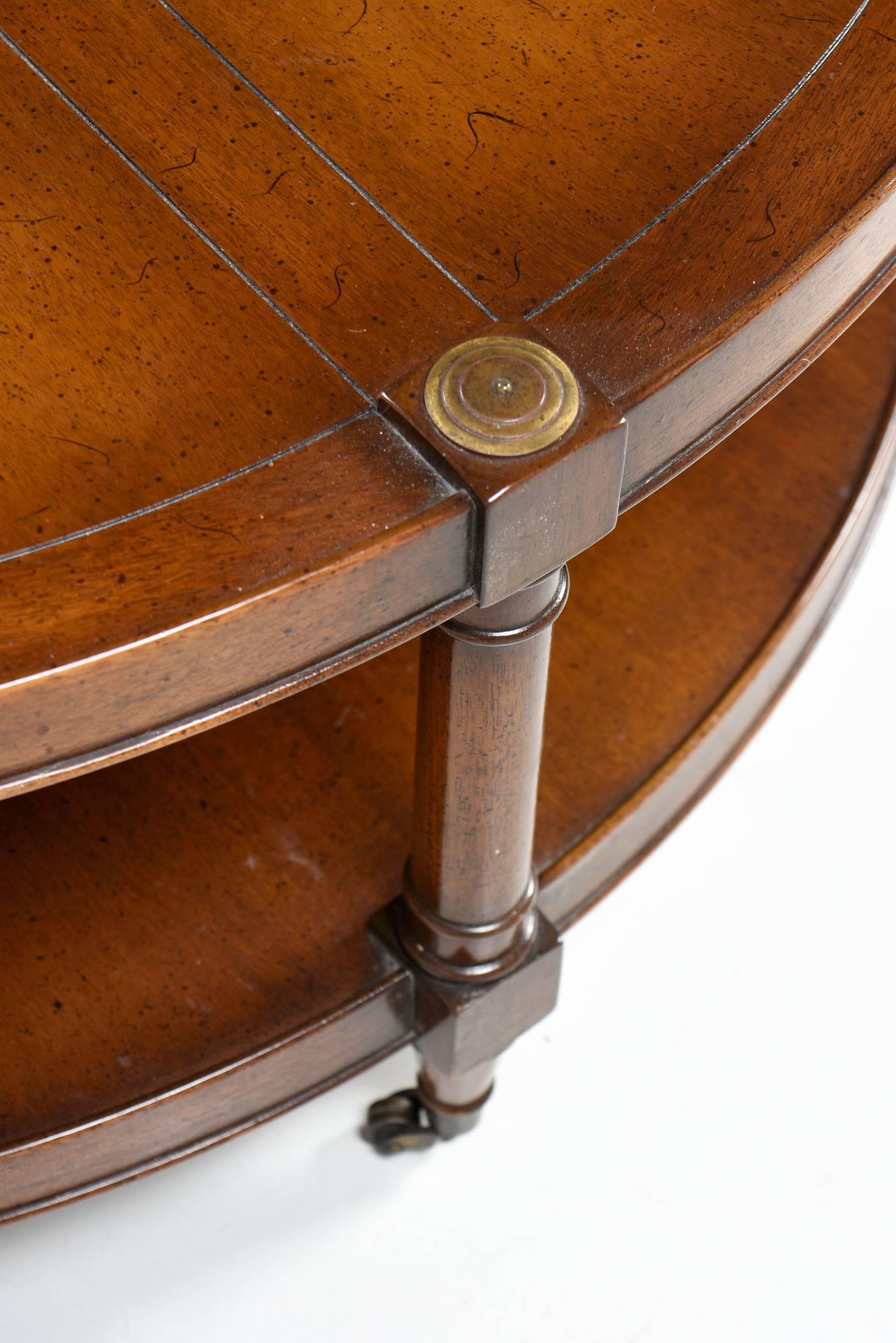 round mahogany coffee table