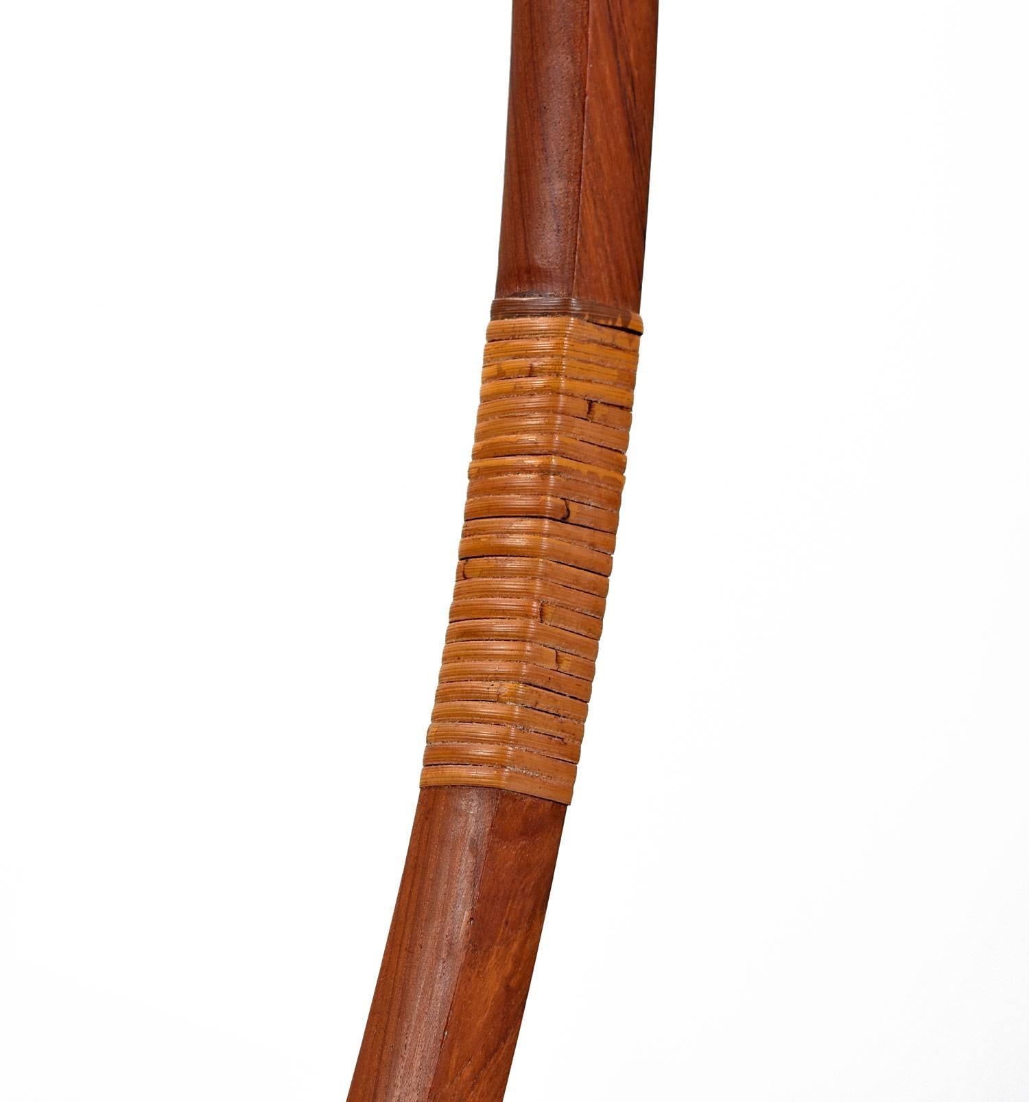 teak floor lamp mid century