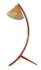 Mid-Century Modern Rispal Style Danish Teak Arc Floor Lamp, 1960s