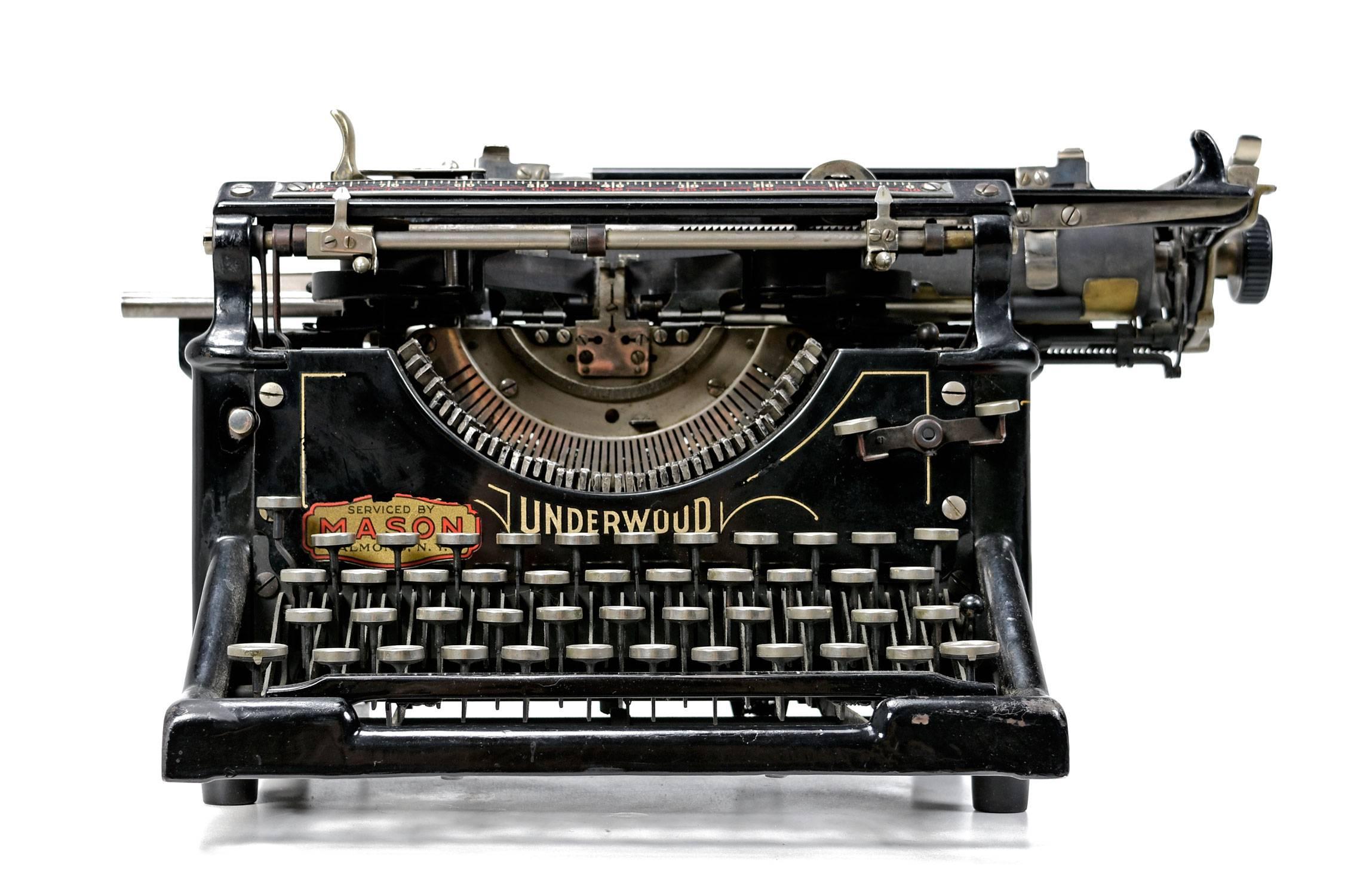 The No. 5 was the quintessential Underwood. Millions of these machines were used by secretaries, journalists, government officials, and writers throughout the first half of the twentieth century. Later Underwoods were superficially modernized, but