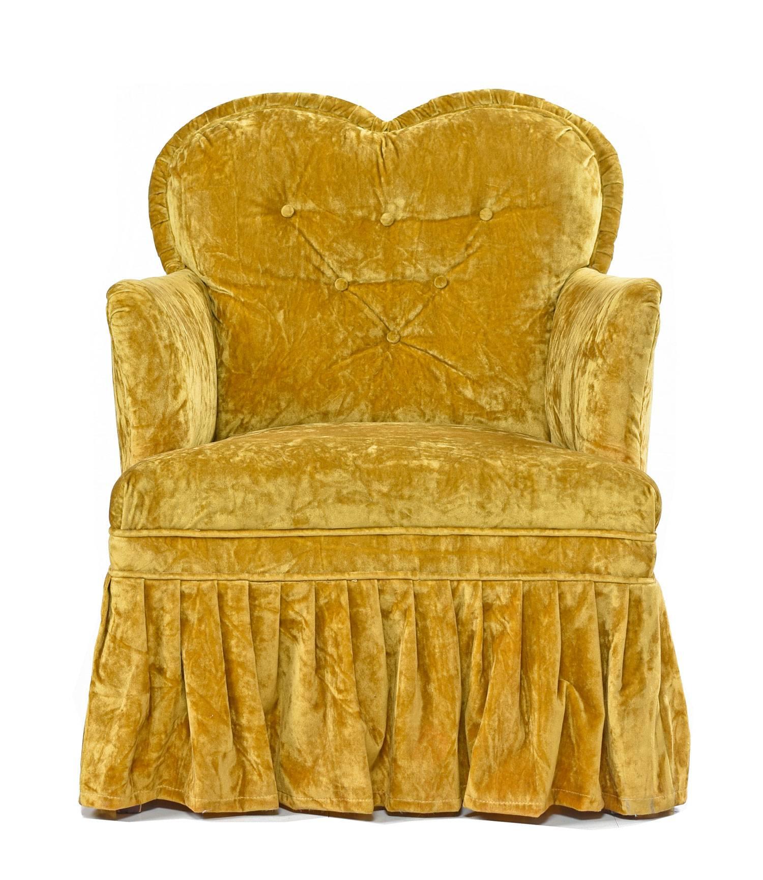 velvet bedroom chair