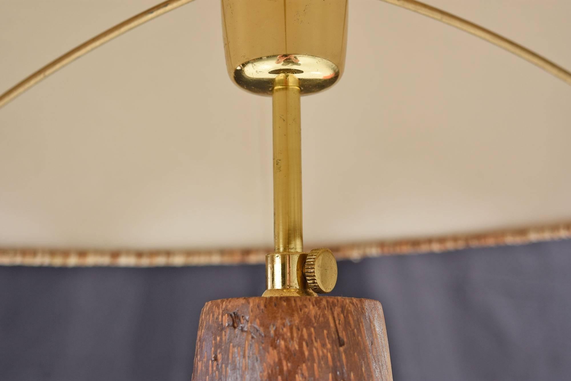 Lampe à poser sur le sol en bois de cocotier massif Chista à grand tambour Excellent état à Chattanooga, TN