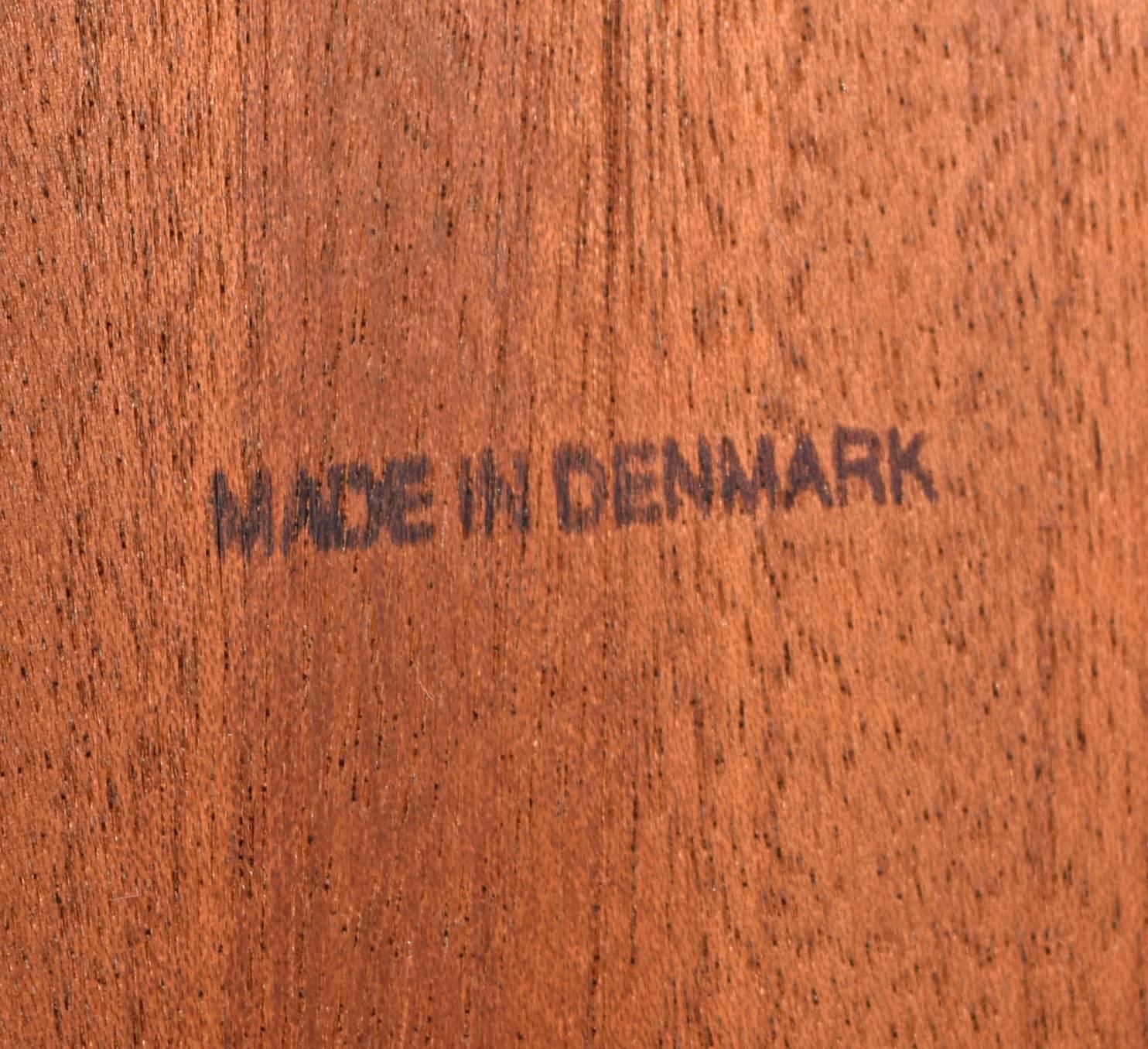 Scandinavian Modern Revolving Danish Teak Corner Cabinet Bookcase with Mirrored Bar Reveal, 1970s