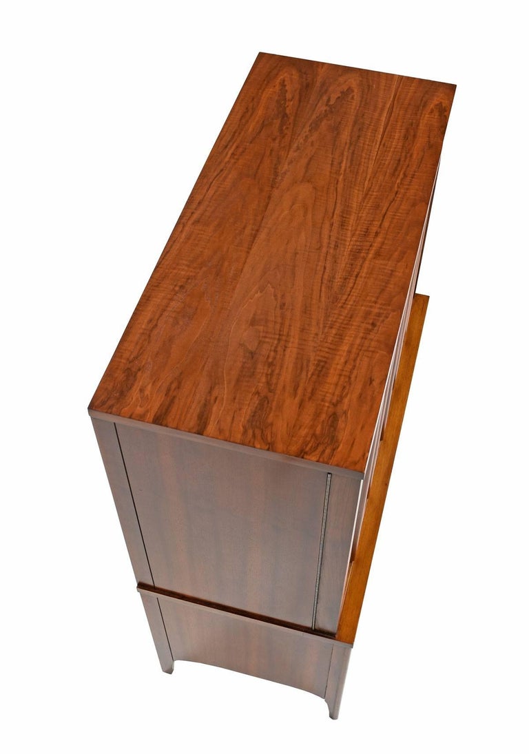 MidCentury Modern Walnut Gentlemen's Chest Dresser by Kent Coffey