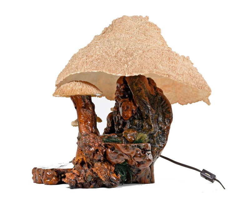 1960's Cypress Wood Coral Mushroom Lamp at 1stDibs vintage coral