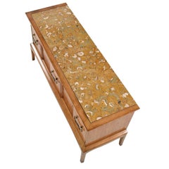 Horizon by Thomasville Decorative Abstract Stone Top Sideboard Walnut Credenza