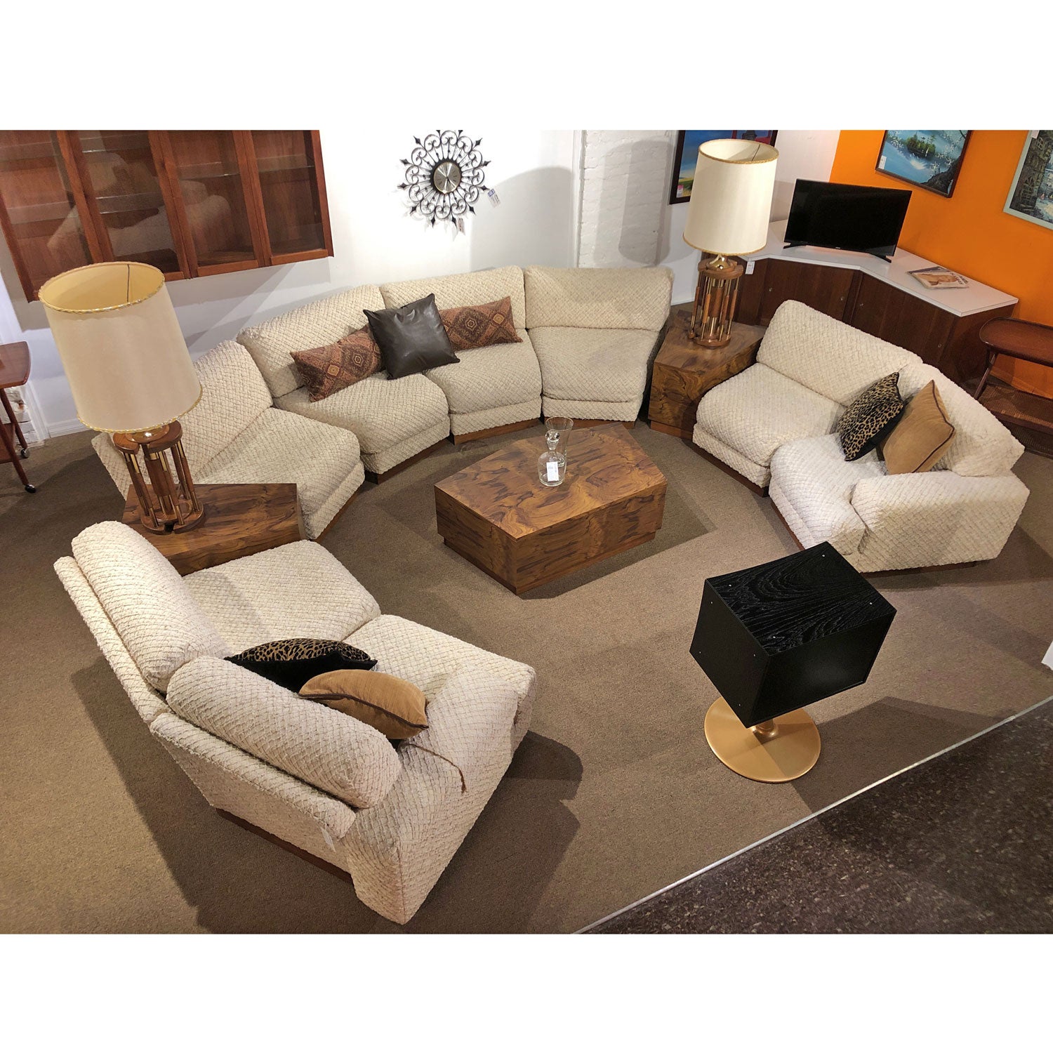 Windsor Sectional Sofa Couch And End Tables Set Milo Baughman Sectional Sofa Couch And End Tables