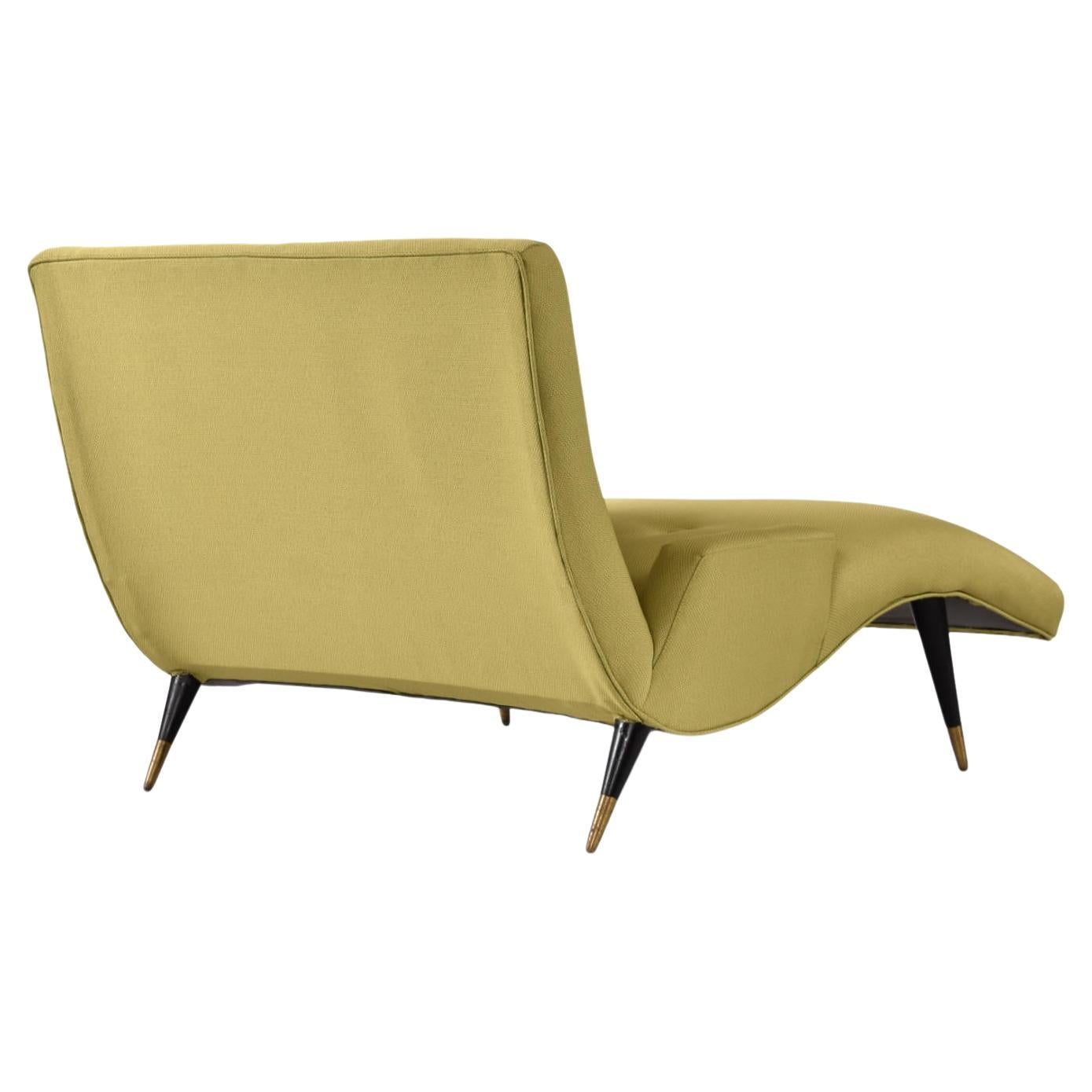 Restored Mid-Century Modern Adrian Pearsall Style Wave Chaise Lounge