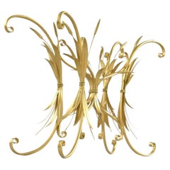 Restored Vintage Gilded Wheat Sheaf Tole Sofa Table Base