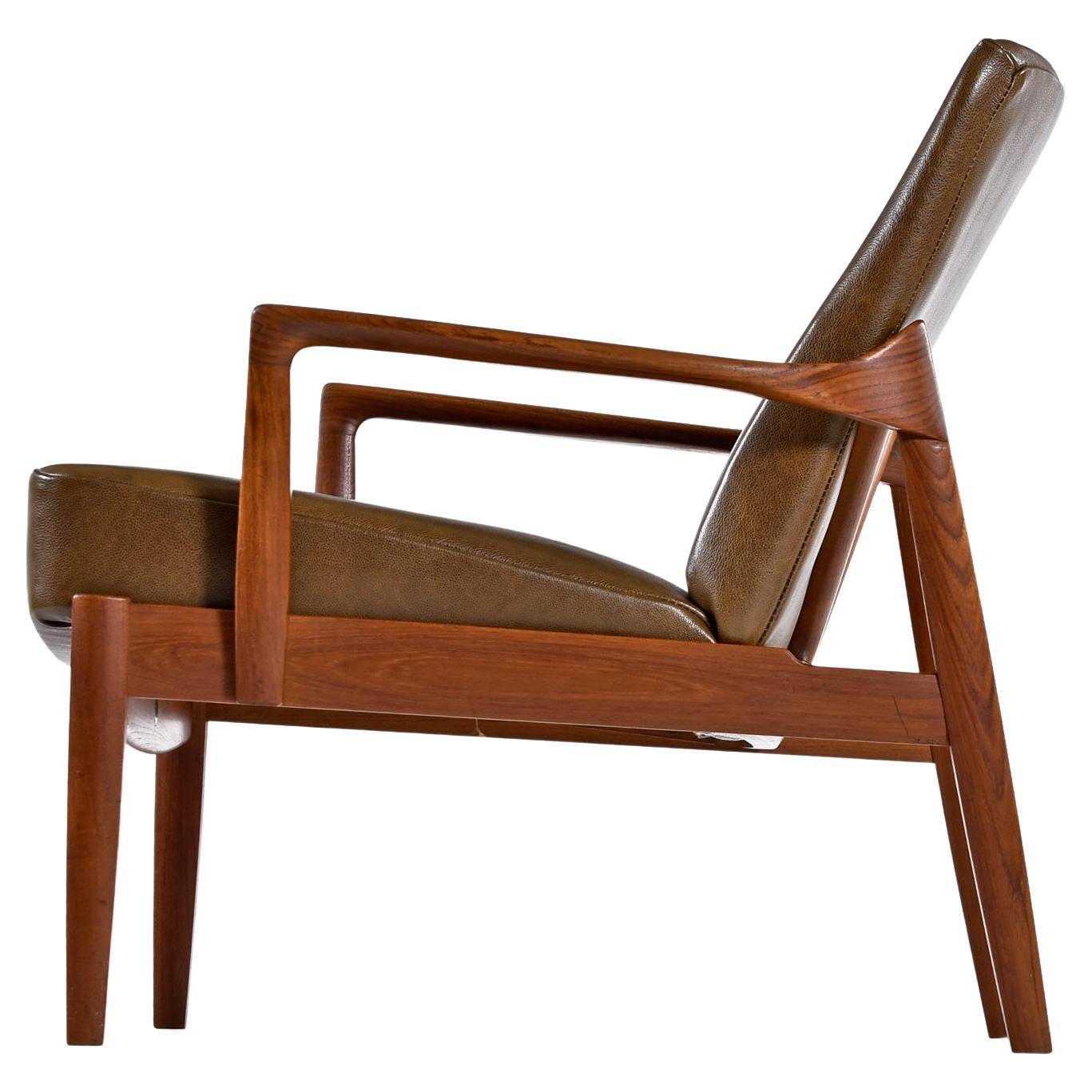 Tove & Edvard Kindt Larsen pour John Stuart fauteuil de salon danois en cuir