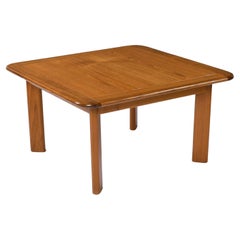 Refinished Used Danish Modern Solid Teak Square Coffee Table