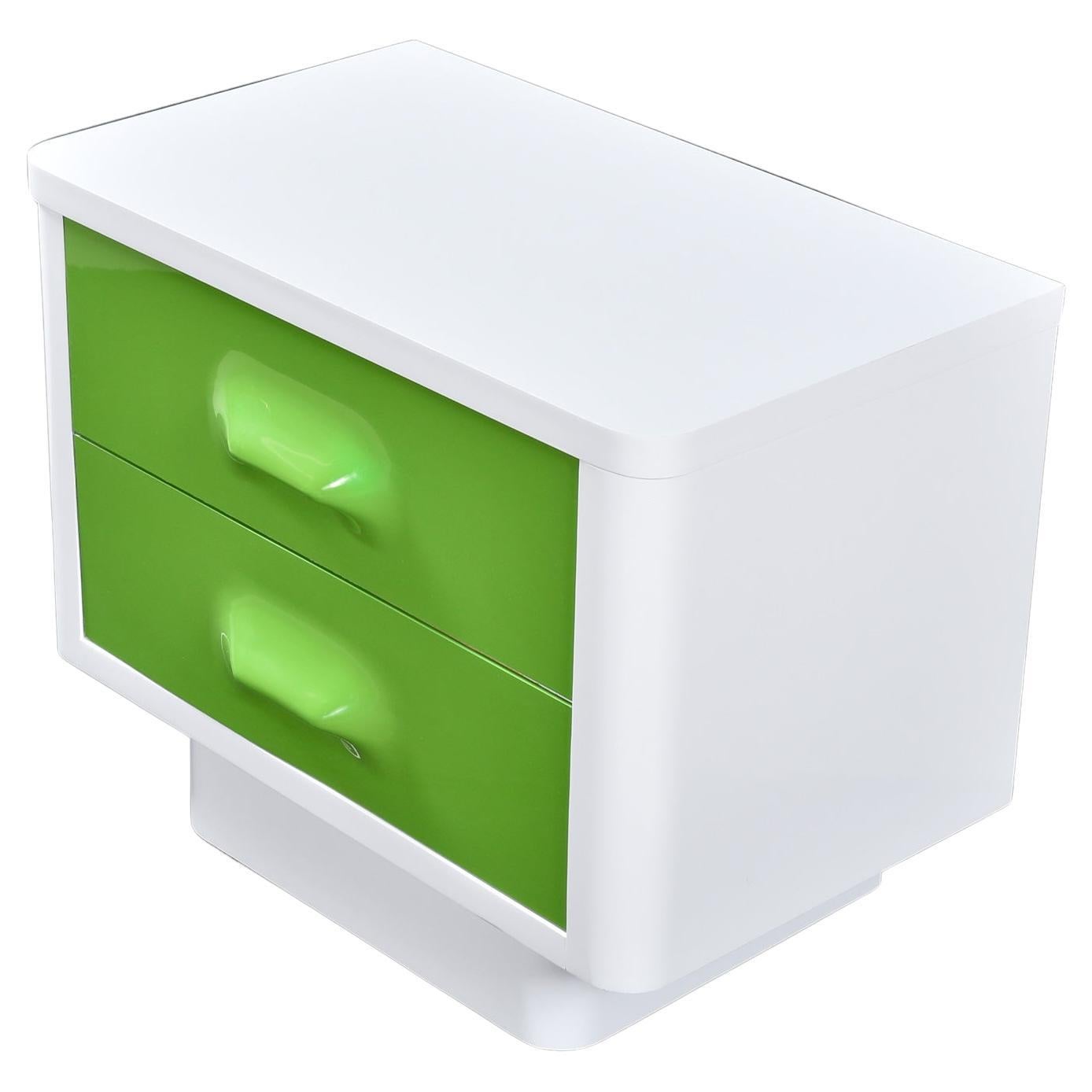 Raymond Loewy Inspired Green Chapter One Nightstand by Broyhill Premier For Sale