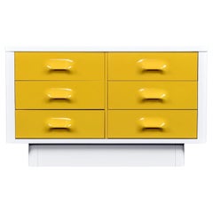 Vintage Raymond Loewy Inspired Yellow Chapter One Dresser by Broyhill Premier