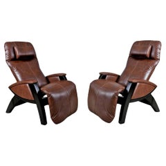 Pair of Svago SV 395 Zero Gravity Recliners Heated Vibrating Massage