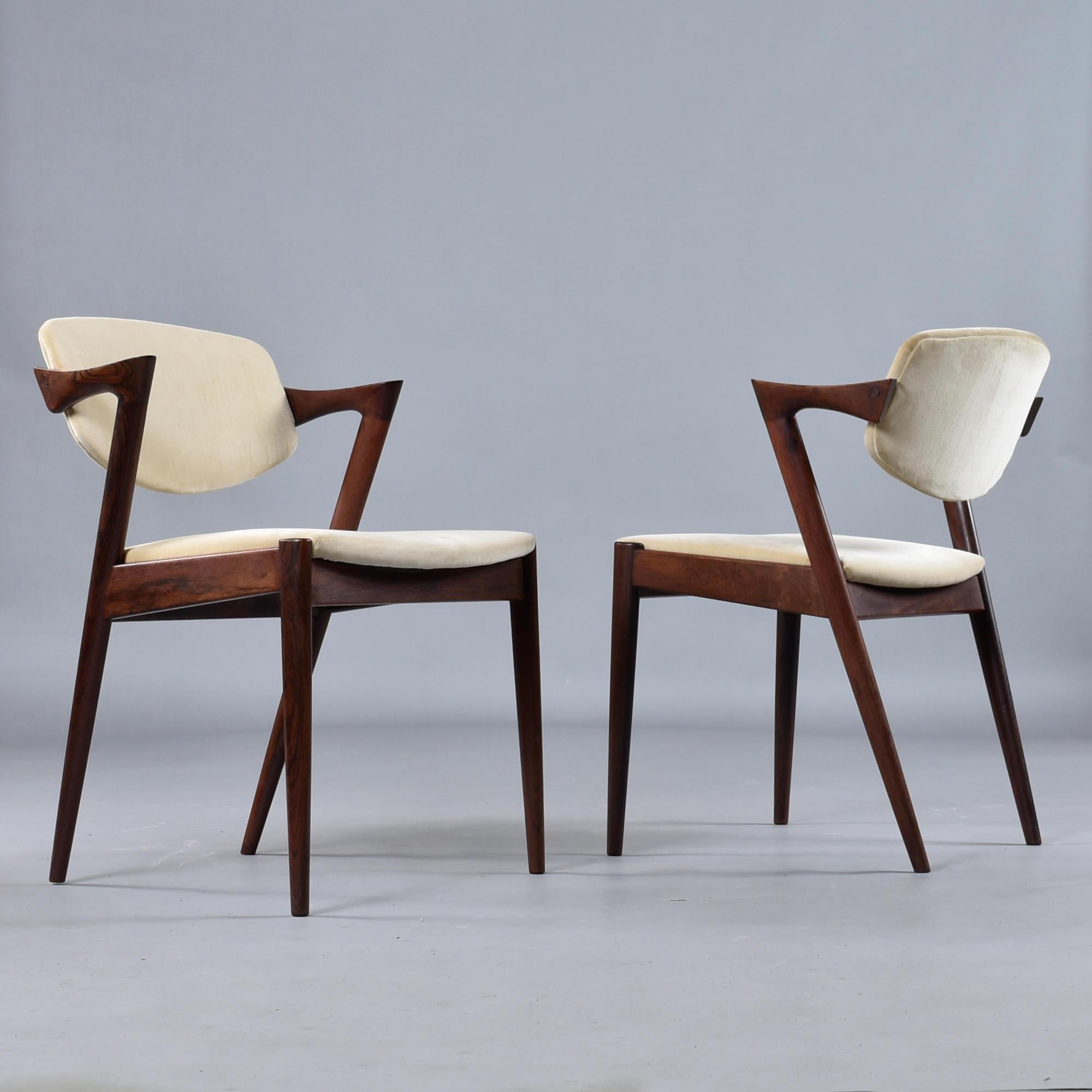 Set di 4 poltrone Kai Kristiansen modello 42 in teak massiccio 