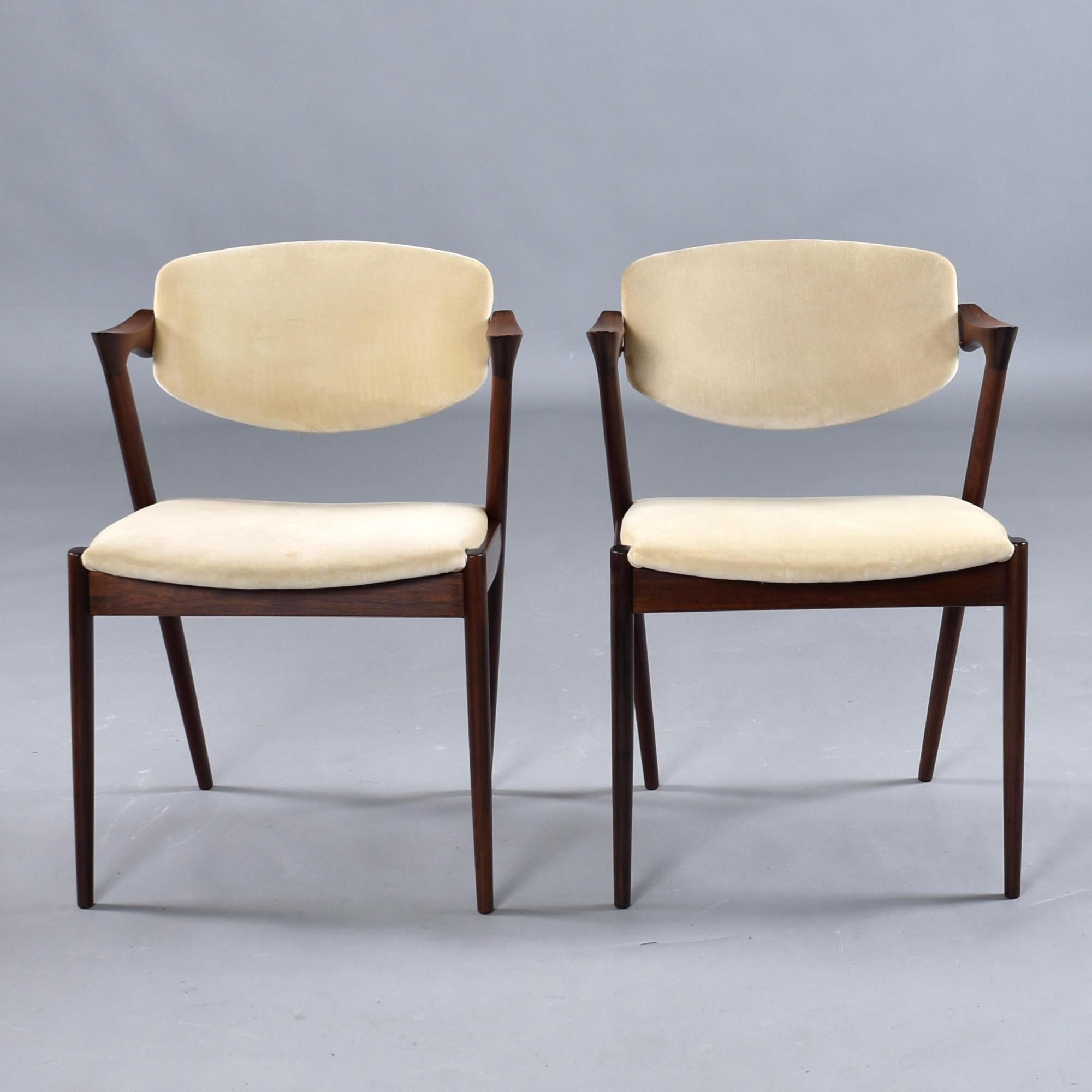 Set di 4 poltrone Kai Kristiansen modello 42 in teak massiccio 