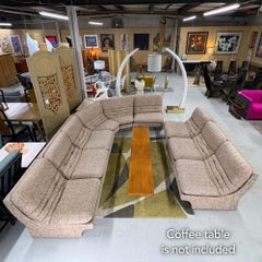 Vladimir Kagan Style 9-Piece Curved Modular Sofa Sectional