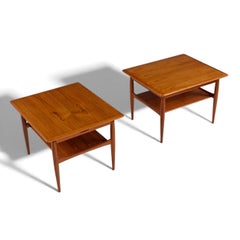 Pair of Danish Modern Teak Lamp Tables, Denmark, circa 1960s