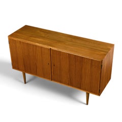 Poul Hundevad Danish Modern Teak Credenza with Locking Doors, 1960s