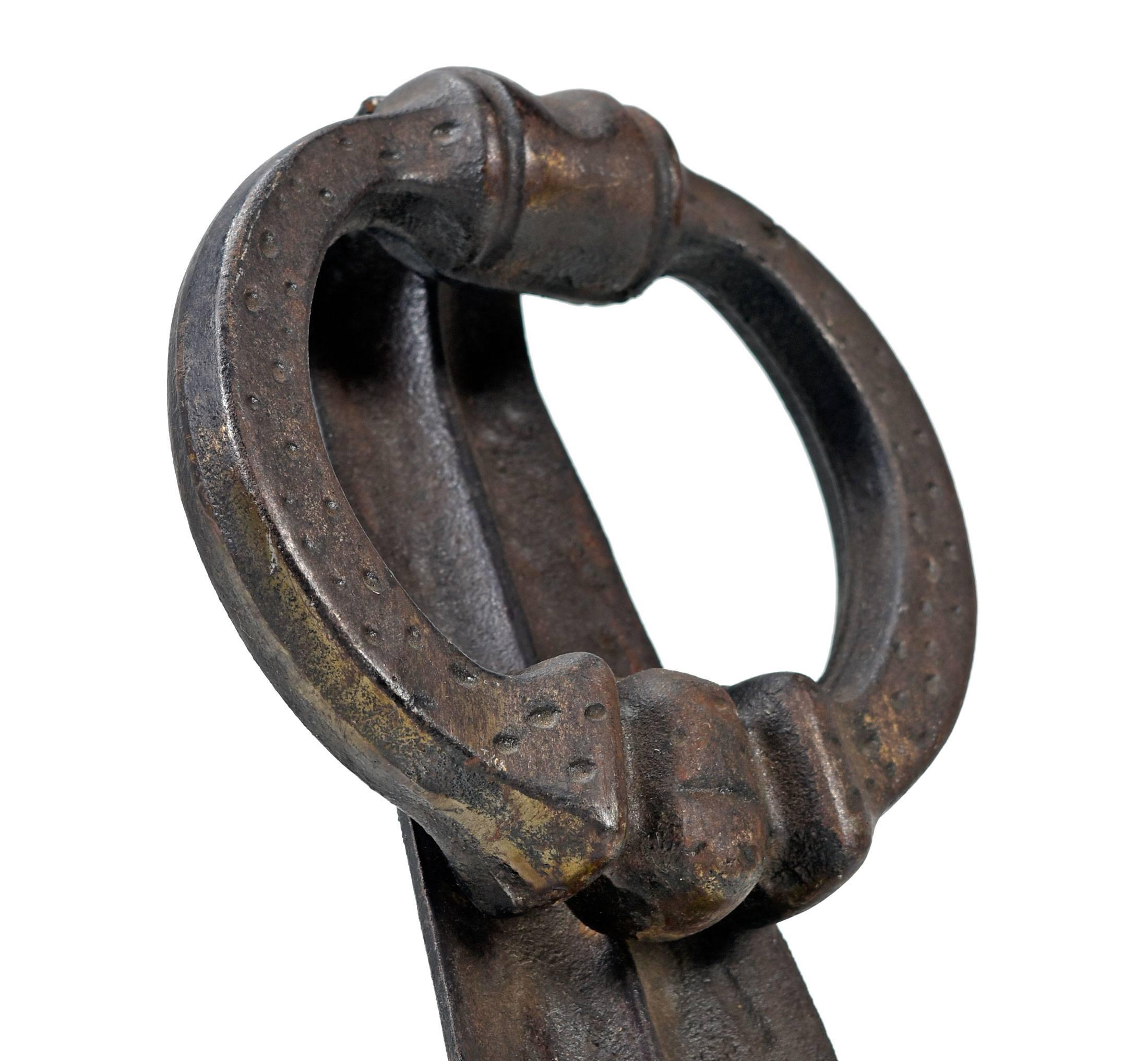 antique cast iron andirons