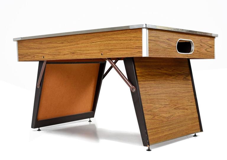 Rare 1970s Modern Bumper Pool Table with Original Felt at 1stDibs