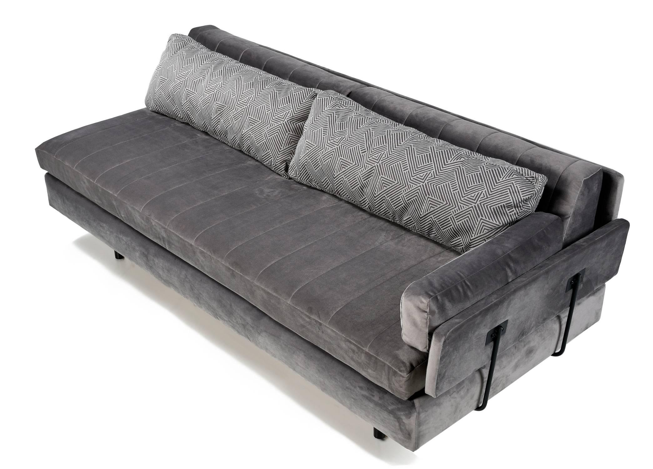 Custom Made Modern Modular Grau Samt Daybed Sofa (Moderne der Mitte des Jahrhunderts)